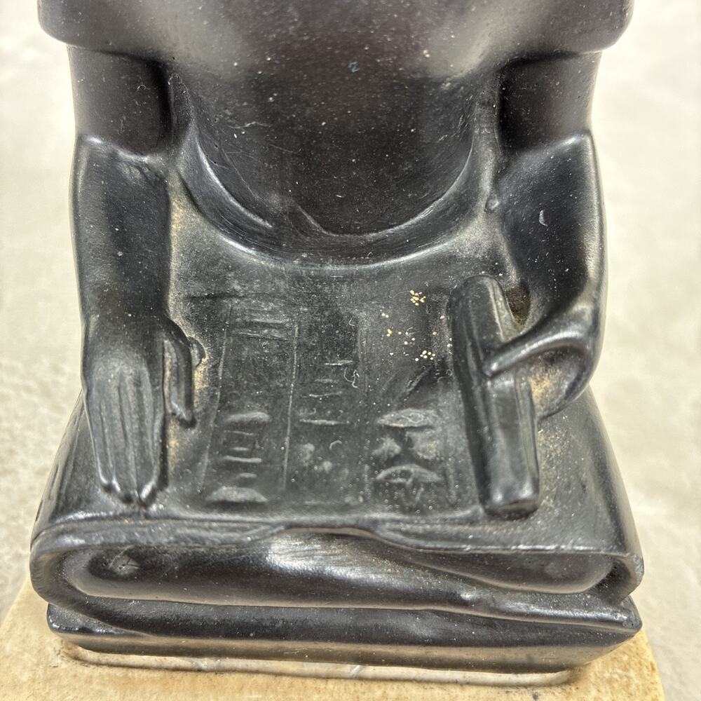 Vintage Alva Studios Egyptian Sculpture The Scribe Louvre Museum Pair Of 2 - Picture 9 of 15